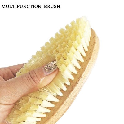 Kitchen and Vegetable clothes Dish Brush  Cleaning Brush Wooden  Eco Friendly multifunctional brush